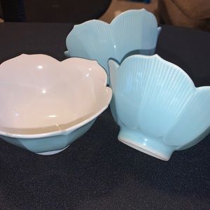 Lotus flower bowels light blue porcelain